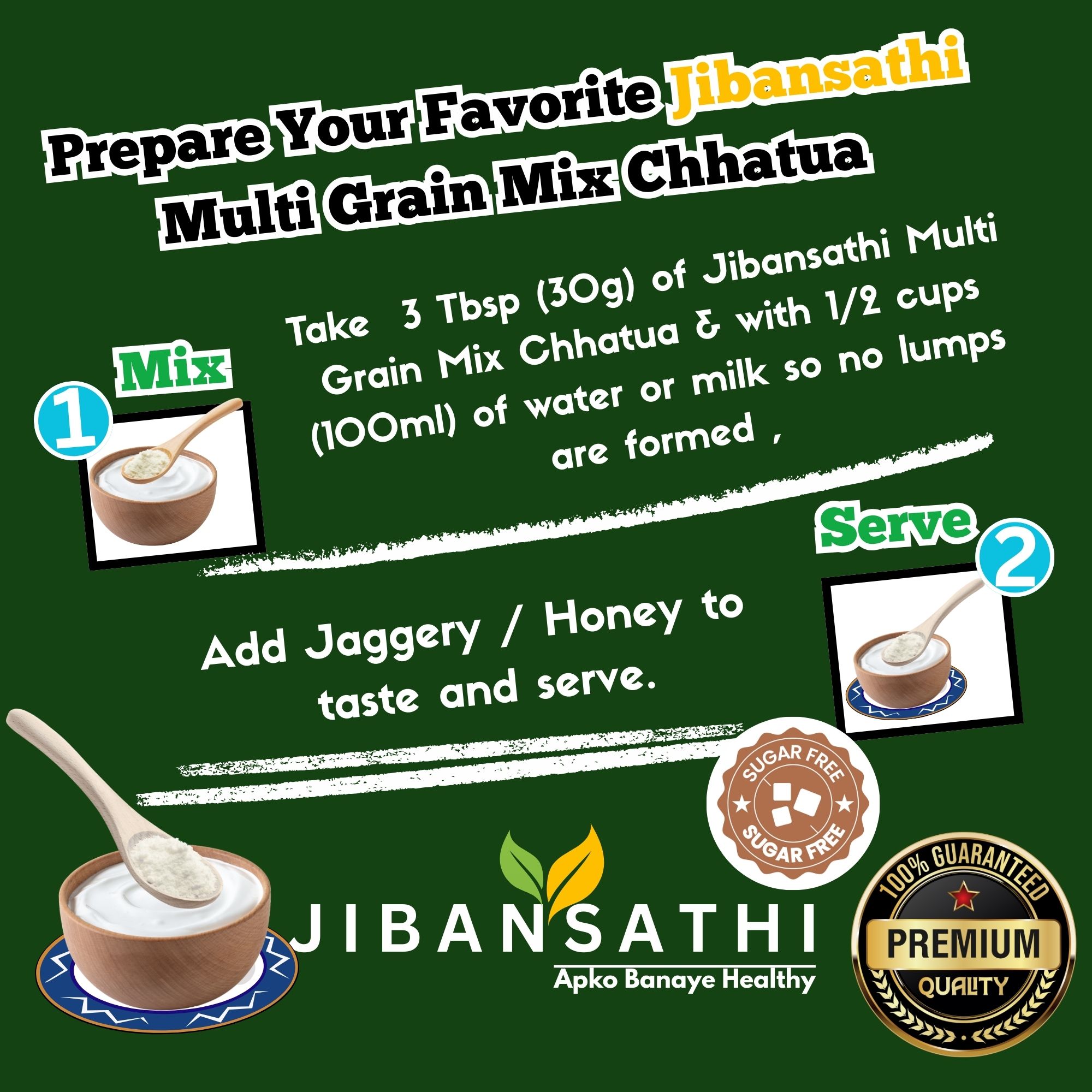 Multi Grain Mix Chhatua (Puha and Dryfruit Mix) Suger free - Image 6